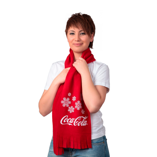 Шарф флисовый однослойный с бахромой, без нанесения