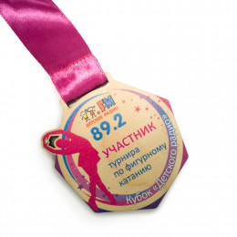 Медаль из дерева 1-слойная с УФ-печатью