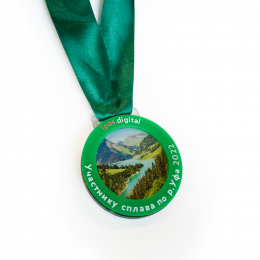 Медаль из акрила 2-слойная с УФ-печатью