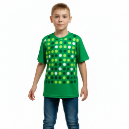 Футболка с полной запечаткой детская, модель с коротким рукавом, материал coolpass