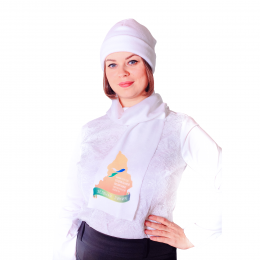 Шапка с отворотом однотонная флисовая двухслойная с подкладом из флиса