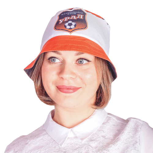 Панама с прошивкой из крепсатина с полной запечаткой