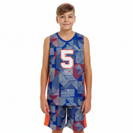 Майка баскетбольная двухсторонняя без рукава с О-вырезом