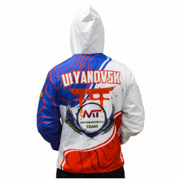 Костюм (ветровка с капюшоном и брюки, без подклада), материал: дюспо с полной запечаткой