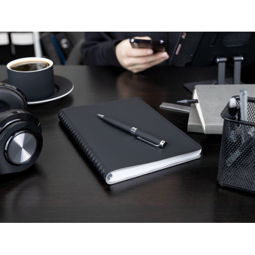 Ручка шариковая Broad Ring Soft Touch, черная