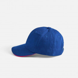 Бейсболка Buffalo, ярко-синяя (royal) с неоново-розовым