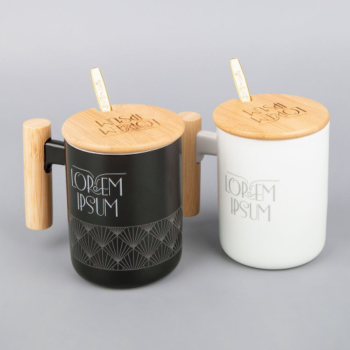 Кружка с ложкой Eco Fusion, белая