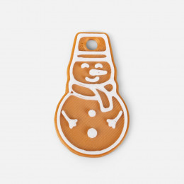 Мини-подвеска «Пряник», 3D-печать на заказ, снеговик