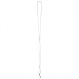 Шнурок для бейджа Tube Metal, белый