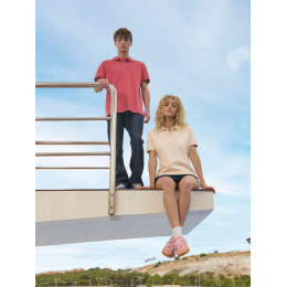 Рубашка поло унисекс Pacific, фиолетовая (сливовая)