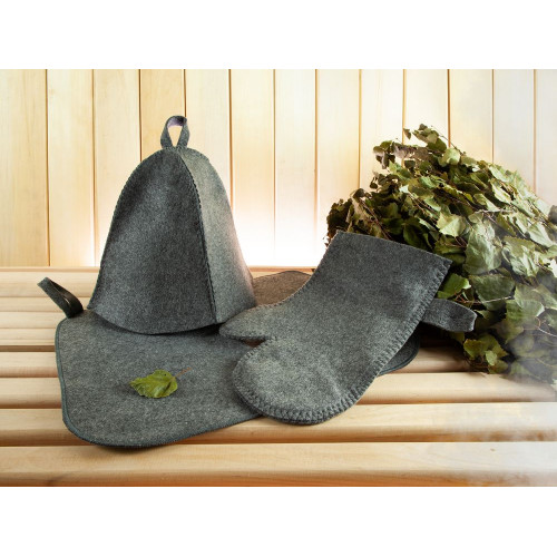 Банная рукавица Heat Off, серая