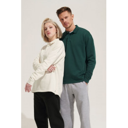 Рубашка поло оверсайз с длинным рукавом Heritage, серый меланж