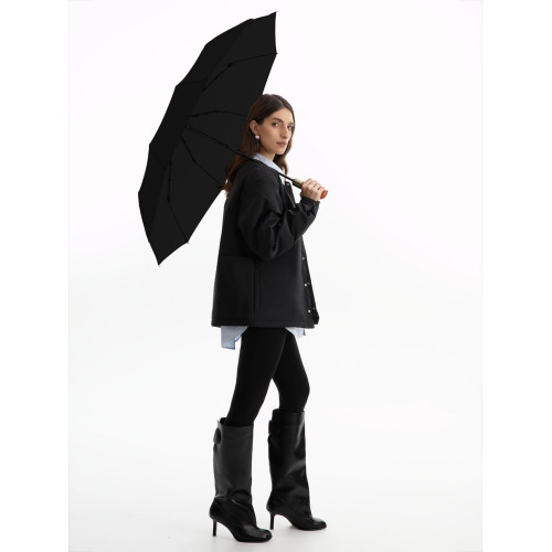 Зонт складной Cloudburst в подарочной упаковке, черный