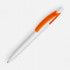 Ручка шариковая Bento, белая с оранжевым