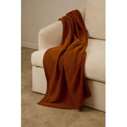 Плед Ornato, оранжевый (светлое золото)