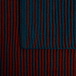 Шарф Nobilis, бирюзовый с терракотовым