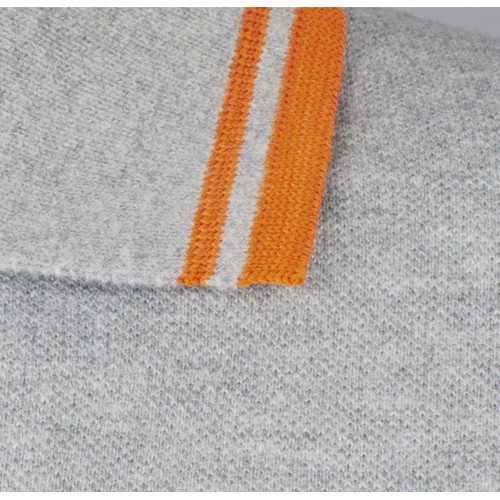 Рубашка поло мужская Pasadena Men 200 с контрастной отделкой, черная с зеленым