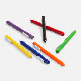 Ручка шариковая Swiper, желтая с белым