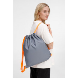 Рюкзак B3, серый с оранжевыми лямками