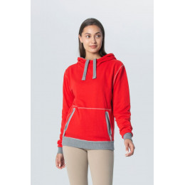 Двусторонняя толстовка Revers, серая с красным