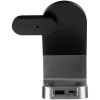 Зарядная станция с часами E-Store для смартфона, часов и наушников, черная