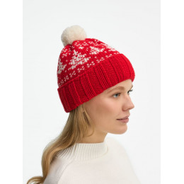 Шапка Holidale, красная с молочным