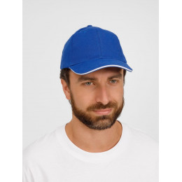 Бейсболка Buffalo, ярко-синяя с белым