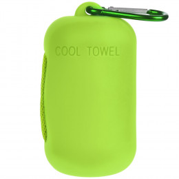 Охлаждающее полотенце Narvik в силиконовом чехле, зеленое яблоко