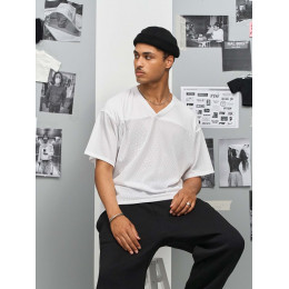 Футболка унисекс Nino с V-образным вырезом, белая