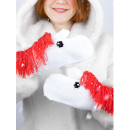 Варежки «Игогошки», с красной гривой