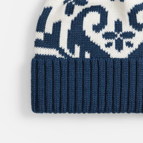 Шапка Wintertude, синяя с белым