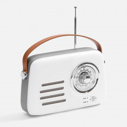 Bluetooth-колонка с радио Retronica, белая