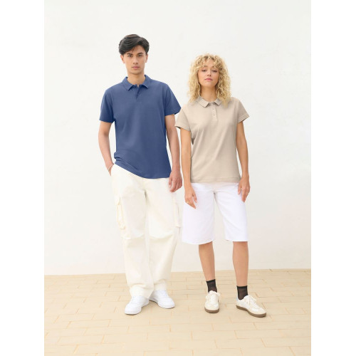 Рубашка поло унисекс Pulse, бежевая (льняная)