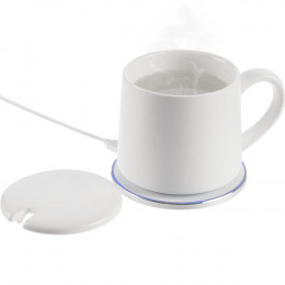 Кружка с подогревом и беспроводной зарядкой dualBase ver. 2.0 Matt, белая