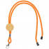 Шнурок для бейджа Tube Wood, оранжевый