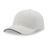 Бейсболка ESTORIL-S, 6 клиньев, застёжка на липучке, белый, 100% переработанный полиэстер, 170 г/м2