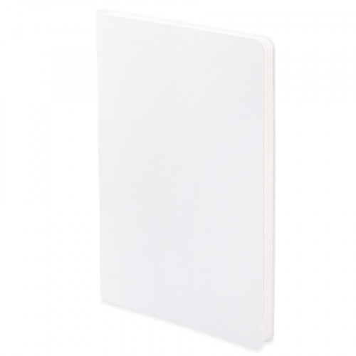 Бизнес-блокнот FUNKY SNOW, 130*210 мм, белый с голубым форзацем, мягкая обложка, блок в точку