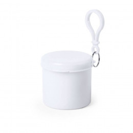 Дождевик BIRTOX белого цвета в белом футляре с карабином, 127 х 102 см. материал LDPE