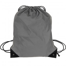 Рюкзак мешок с укреплёнными уголками Reflect, светоотражающий серый, 35*41 см, 100%  полиэстер