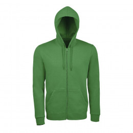 Толстовка мужская на молнии с капюшоном STONE, ярко-зелёный, XS, 50% хлопок, 50% полиэстер, 260 г/м2