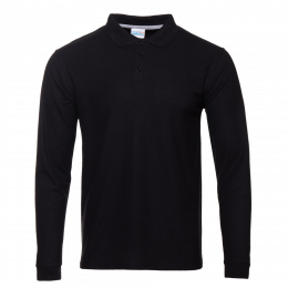 Рубашка поло мужская STAN длинный рукав хлопок/полиэстер 185, 04S