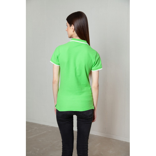 Рубашка поло женская STAN с окантовкой хлопок/полиэстер 185, 04BK