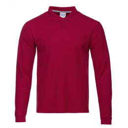 Рубашка поло мужская STAN длинный рукав хлопок/полиэстер 185, 04S