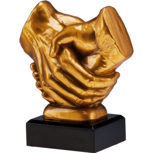 Фигурка литая Трофей Рукопожатие RFST2089/G 17см (83*20)